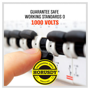 6pc Insulated Screwdriver Set | 1000V Rated | CR-V Steel | Magnetic Tips | Wall Rack