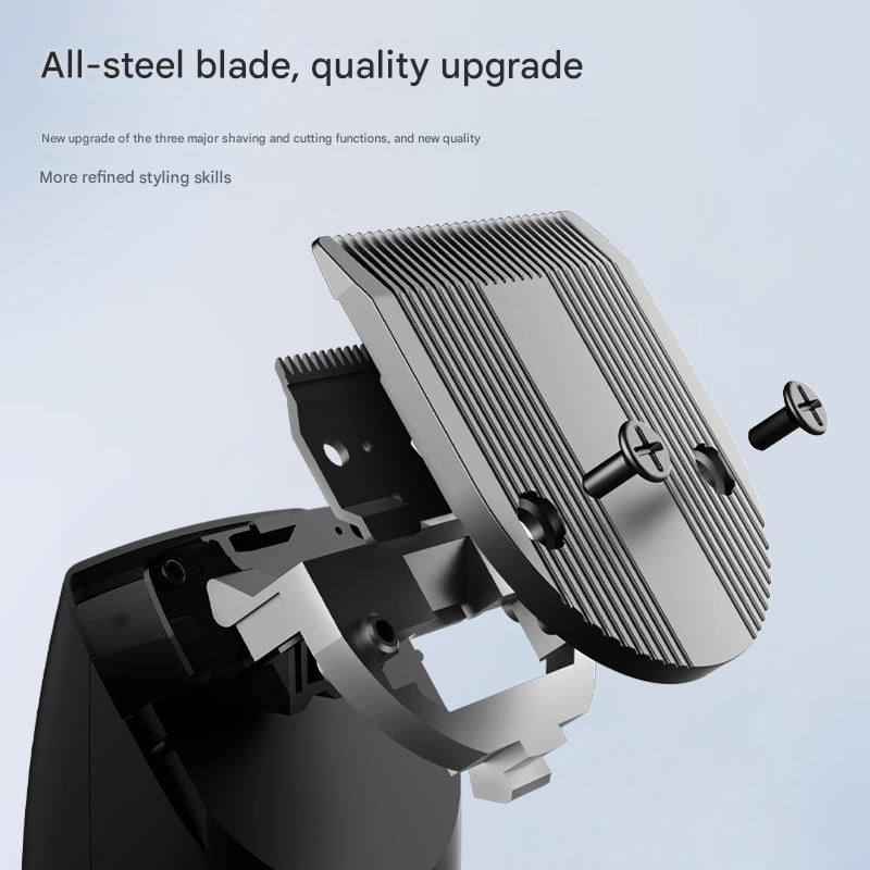 2-in-1 Hair Clipper & Trimmer Kit | Cordless | 5-Speed Tuning | LED Display | Silver