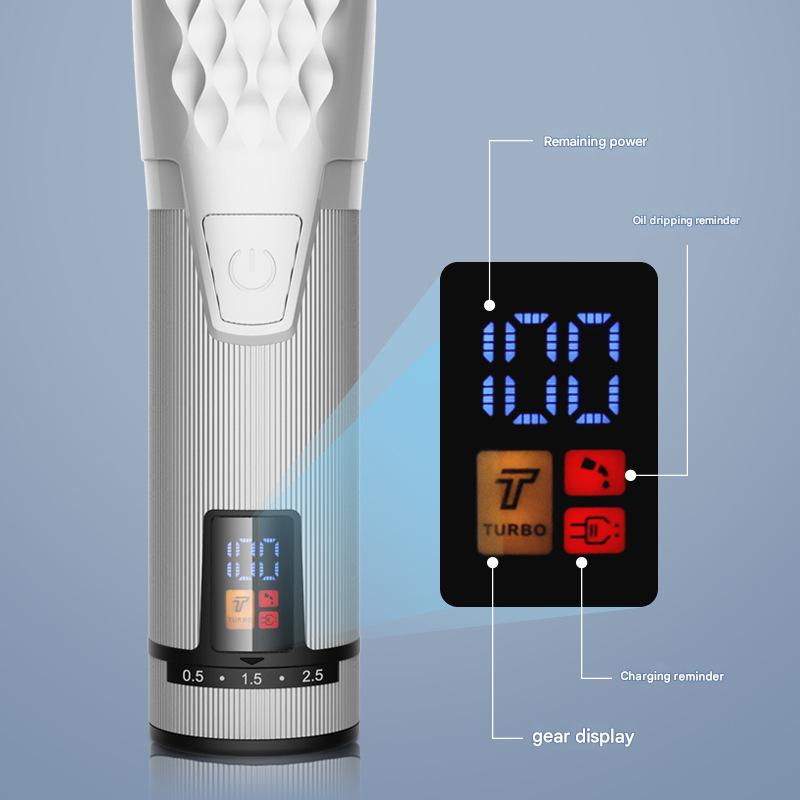 2-in-1 Hair Clipper & Trimmer Kit | Cordless | 5-Speed Tuning | LED Display | Silver