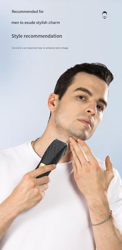 2-in-1 Hair Clipper & Trimmer Kit | Cordless | 5-Speed Tuning | LED Display | Silver