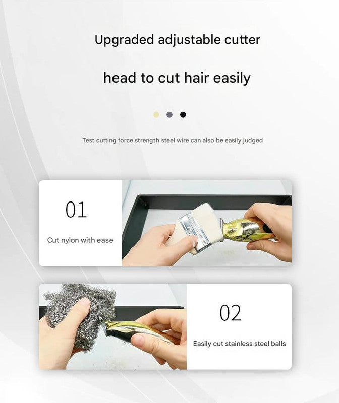Electric Hair Clipper & Beard Trimmer | USB Rechargeable | LED Display | Silver