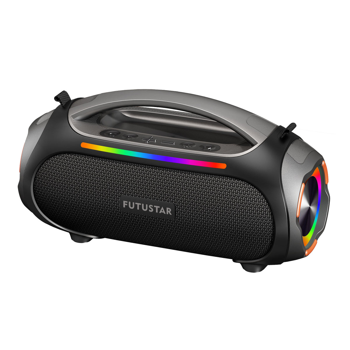 Bluetooth Speaker | Portable | 60W Power | RGB Lights | Multiple Inputs | Black