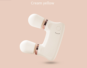 Mini Massager | Light Yellow | Dual Head | 5 Modes | Quiet | USB-C Rechargeable