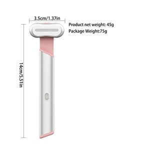 Eye Massager Pen | Rose Gold | Red & Blue Light Therapy | Heated Vibration Wand