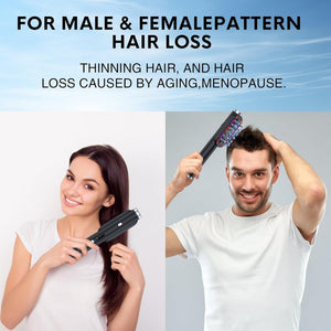 Scalp Massager Comb | Green | LED Therapy | Vibration | Oil Infuser | Hair Growth