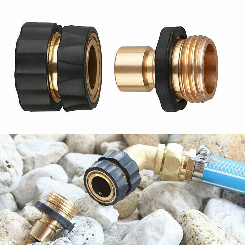 Brass Garden Hose Quick Connect Adapters | 3/4" | 6 Male + 6 Female | American Standard