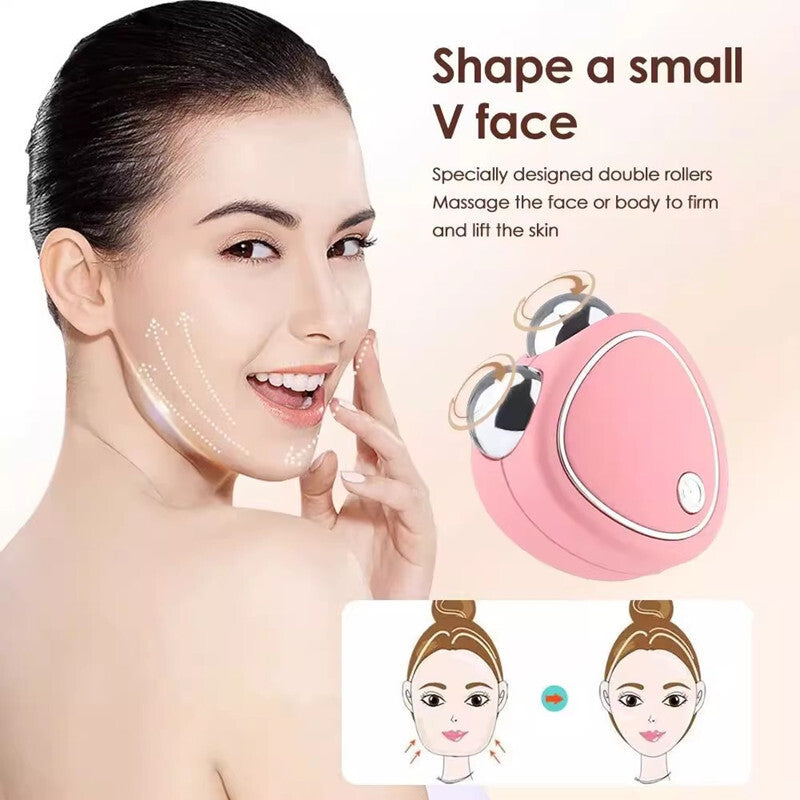 Microcurrent Face Lifting Massager | White | Sonic Vibration | V-Shape Sculpting