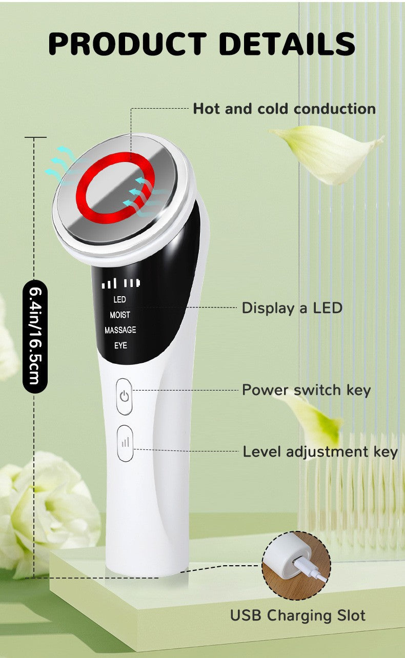 LED Facial Massager | Cold Photon | EMS | Hot Compress | Skin Rejuvenation Wand