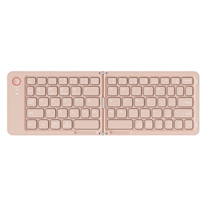 Bluetooth Keyboard | Ultra-Slim | Foldable & Portable | Rechargeable | Pink
