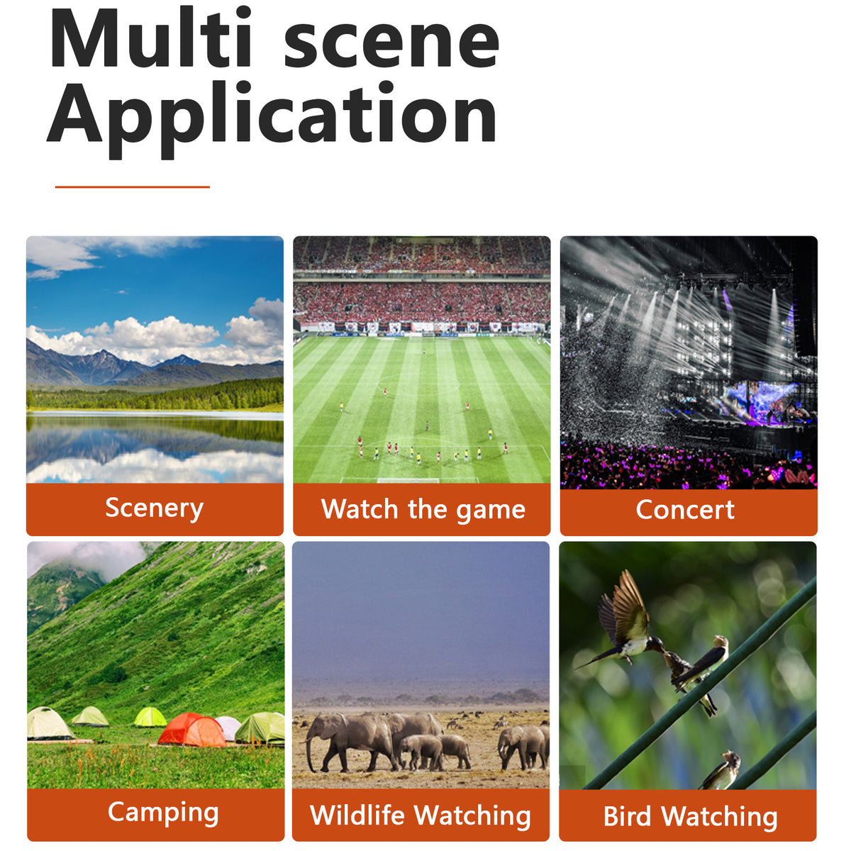 Camera Binoculars | HD Digital | 8X Zoom | LCD Screen | Starlight Night Vision | Black