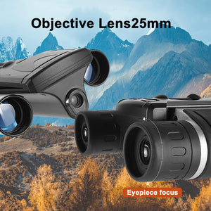 Camera Binoculars | HD Digital | 8X Zoom | LCD Screen | Starlight Night Vision | Silver & Black