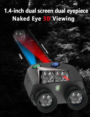 Professional Night Vision Binoculars | HD Digital | 6X Optical Zoom | 2.5K Video & 48MP Photos | Black