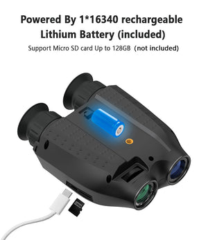 Professional Night Vision Binoculars | HD Digital | 6X Optical Zoom | 2.5K Video & 48MP Photos | Green