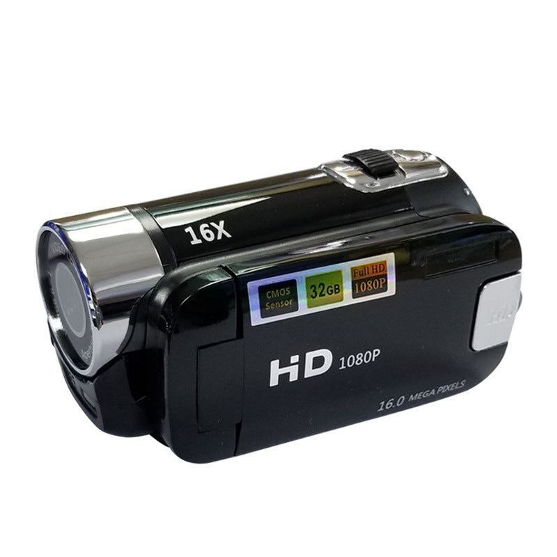 HD Digital Camcorder | 1080P | 16MP Photos | 16X Zoom | 2.7" LCD | Black