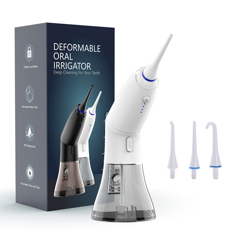 Advanced Water Flosser | Portable & Rechargeable | IPX7 Waterproof | 4 Modes | White