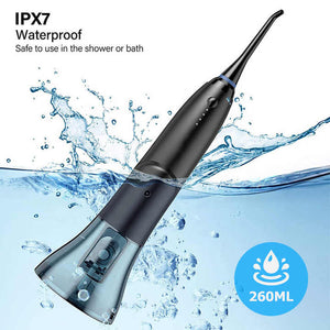 Advanced Water Flosser | Portable & Rechargeable | IPX7 Waterproof | 4 Modes | White