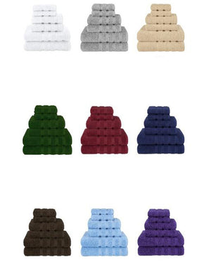 Combed Cotton Towel Bale Set | 6-Piece | Ultra Soft & Absorbent | Dark Blue