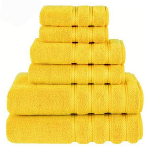 Combed Cotton Towel Bale Set | 6-Piece | Ultra Soft & Absorbent | Yellow