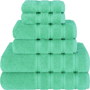Combed Cotton Towel Bale Set | 6-Piece | Ultra Soft & Absorbent | Green