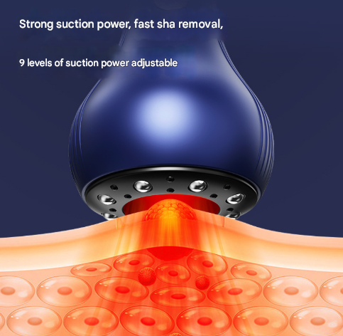 Meridian Scraping Massager | Blue | Electric | Air Release Valve | Full Body Therapy | 16.6x8.4cm