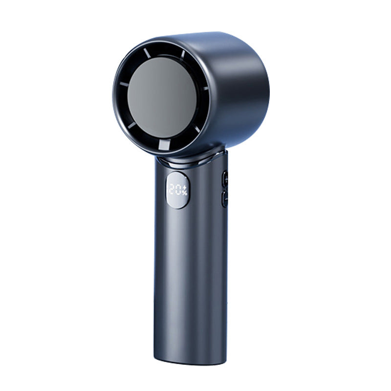 Mini Bladeless Handheld Fan | Blue | USB Rechargeable | Quiet Portable Desk Fan