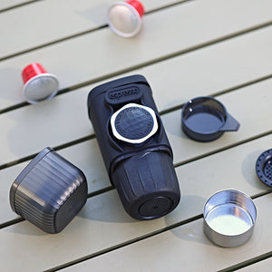 Espresso Maker | Manual Hand-Press | Portable | For Capsules & Ground Coffee