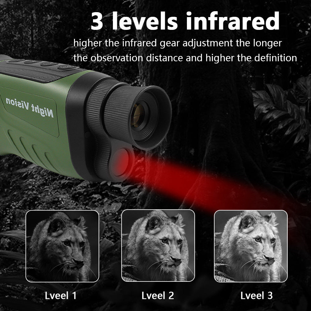 Night Vision Monocular | HD Digital | High Magnification | Day & Night Use | Green