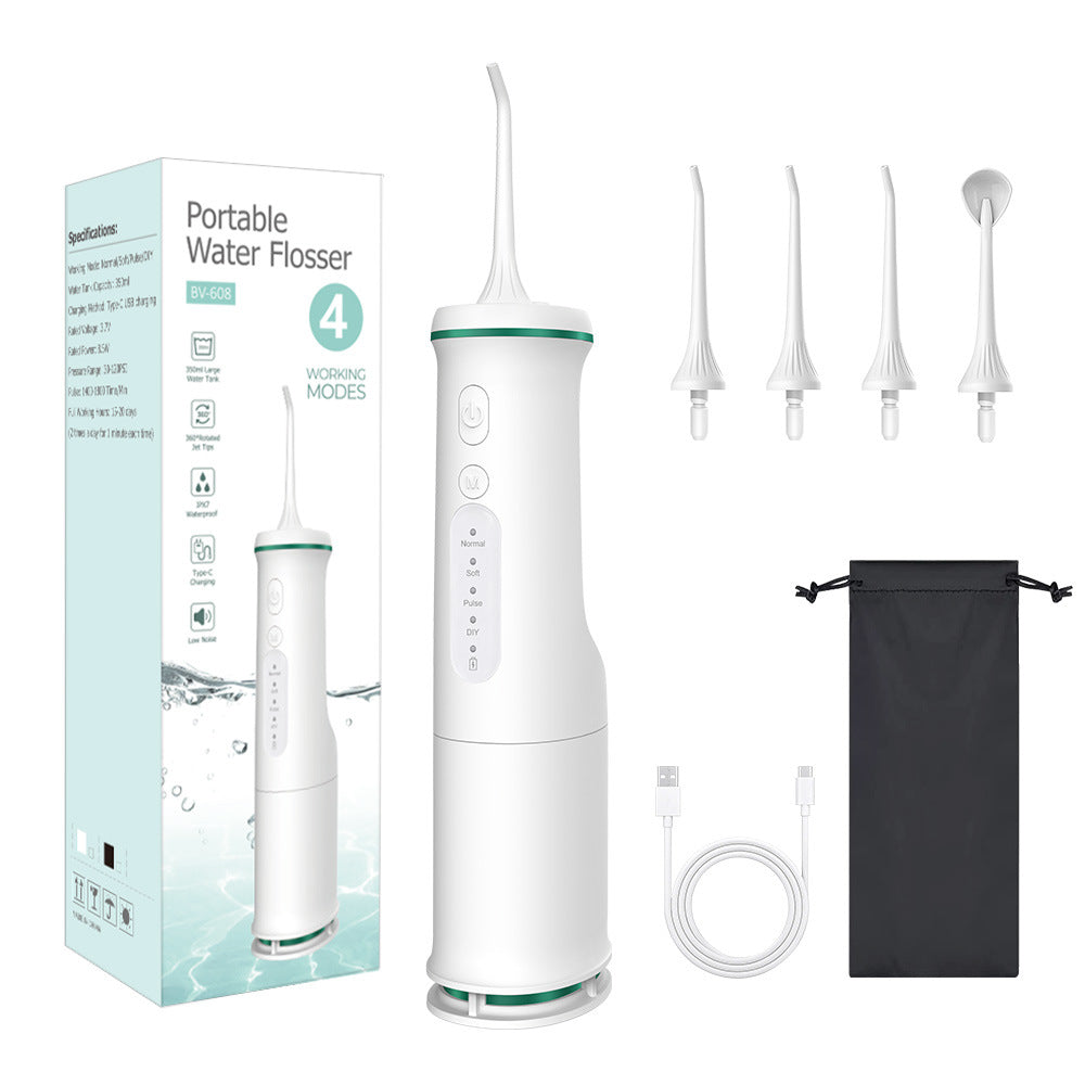 Home Oral Irrigator | Electric & Rechargeable | Teeth Cleaning Water Flosser | White