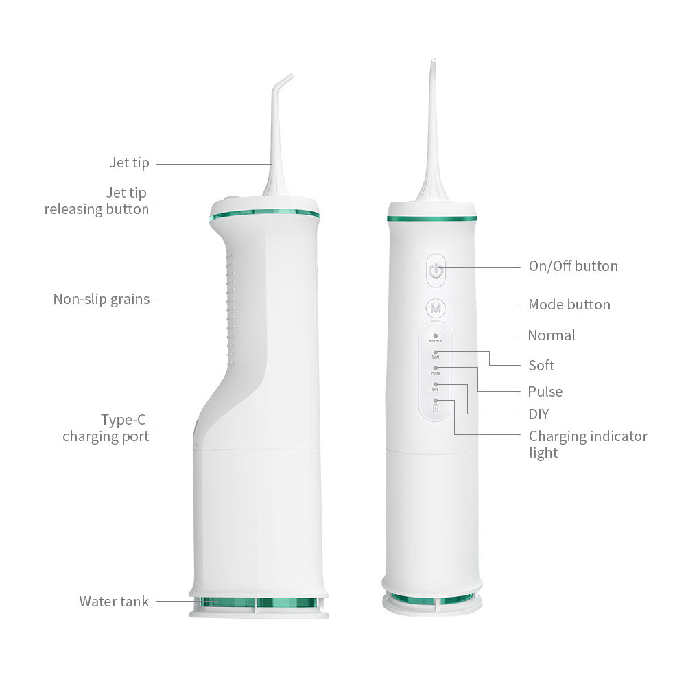 Home Oral Irrigator | Electric & Rechargeable | Teeth Cleaning Water Flosser | White