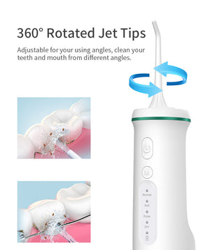 Home Oral Irrigator | Electric & Rechargeable | Teeth Cleaning Water Flosser | White