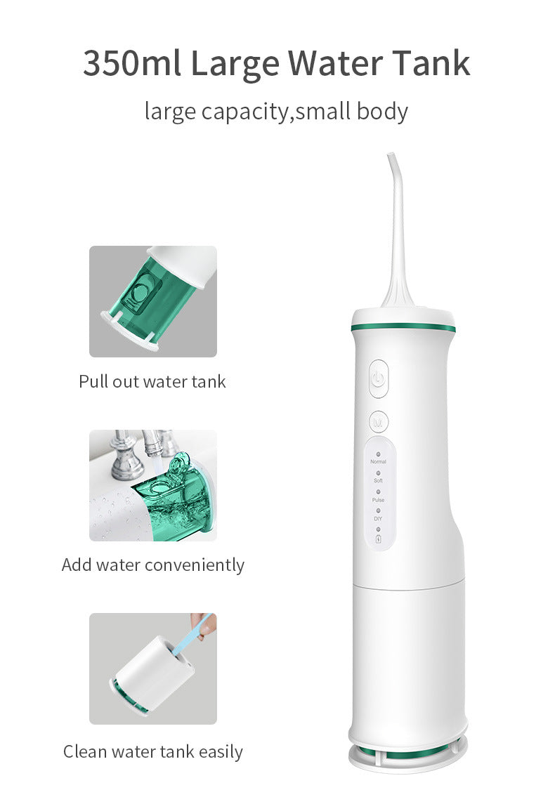 Home Oral Irrigator | Electric & Rechargeable | Teeth Cleaning Water Flosser | White