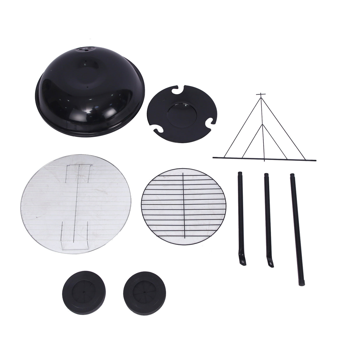 Outdoor BBQ Grill | Folding Apple Shape | Stainless Steel | 41cm Charcoal Grill Net