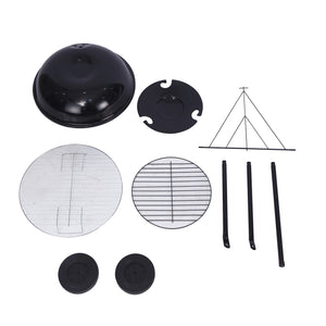 Outdoor BBQ Grill | Folding Apple Shape | Stainless Steel | 41cm Charcoal Grill Net