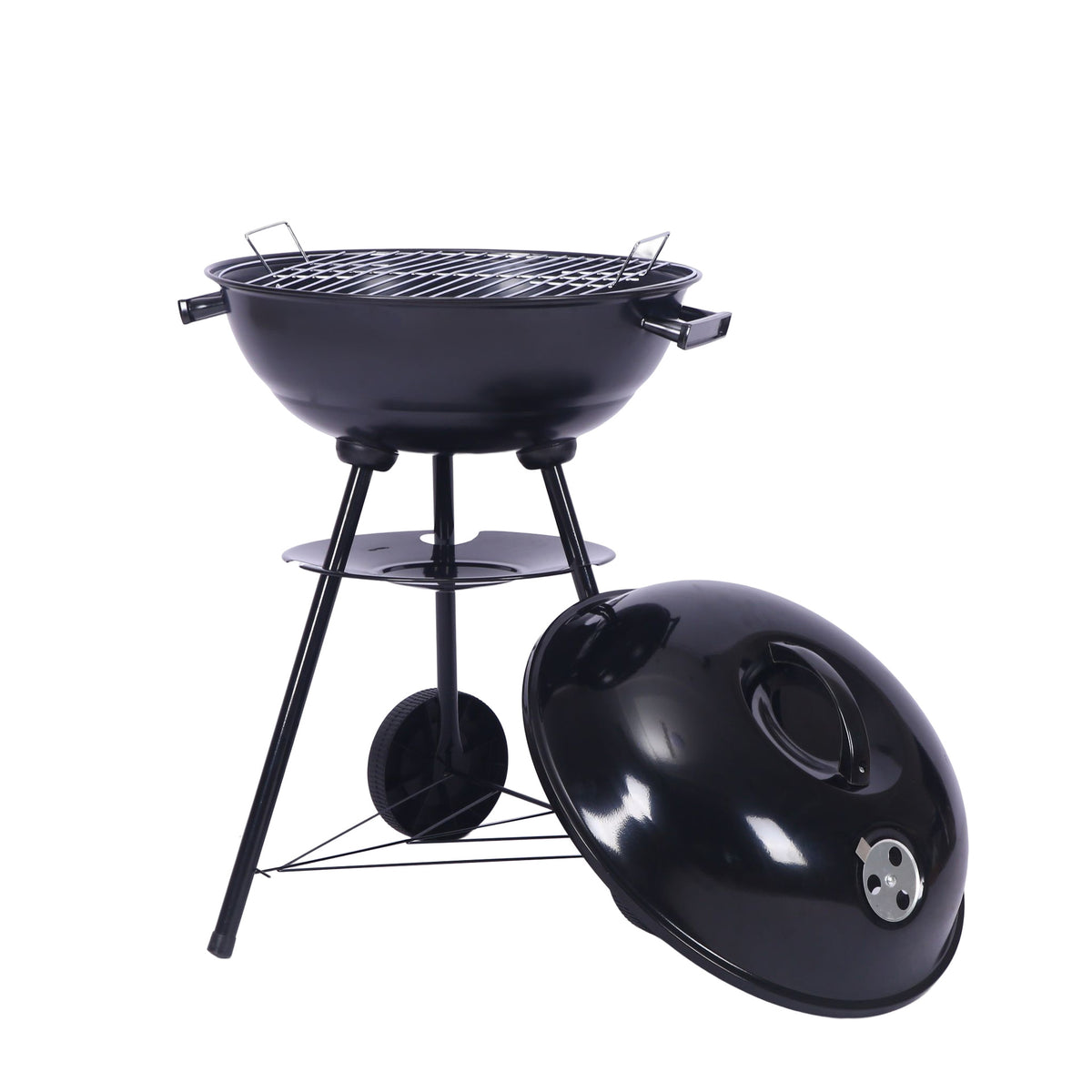 Outdoor BBQ Grill | Folding Apple Shape | Stainless Steel | 41cm Charcoal Grill Net