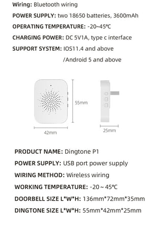 U9 Video Doorbell | HD Wireless | Long-Lasting Battery