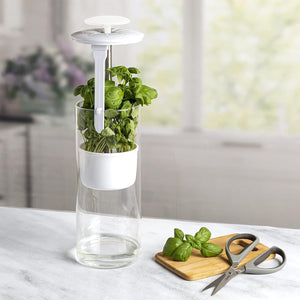 Herb Keeper | Premium Savor & Freshness Preserver | Extends Life of Herbs | White