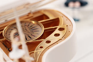 Grand Piano Music Box | Black | Classical Ballerina Dancer | Regular Size