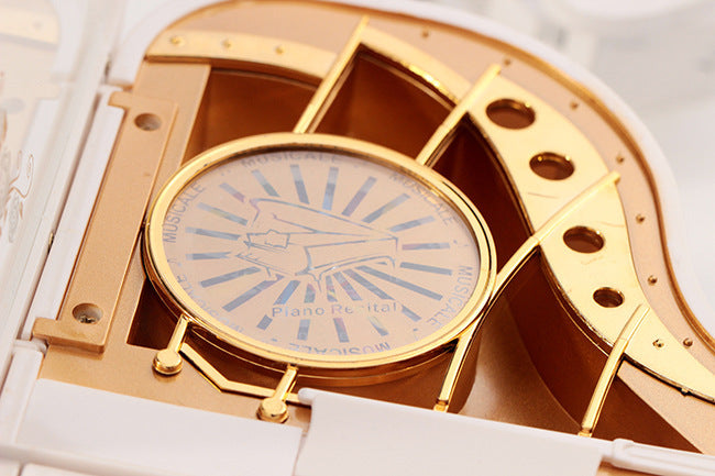 Grand Piano Music Box | Black | Classical Ballerina Dancer | Regular Size