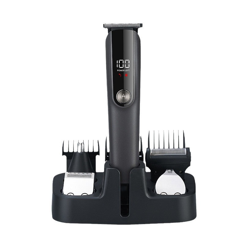 Men’s Grooming Kit | 5-in-1 | Cordless Clipper + Trimmer | Electroplating Gun Finish