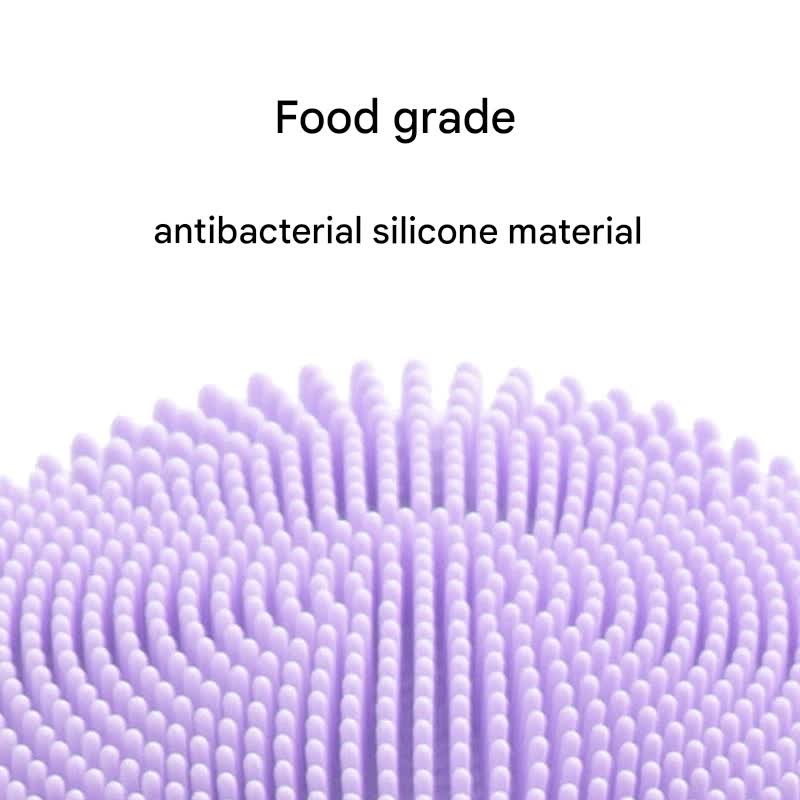 Silicone Facial Cleansing Brush | Black | 6-Speed Vibration | Warming Function | Antibacterial