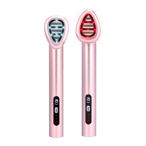 LED Facial Therapy Wand | Pink | 7-in-1 | 180° Rotating Head | 42°C Heat Treatment