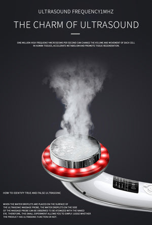 Ultrasonic RF Slimming & Beauty Device | 6-in-1 | Body Sculpting & Skin Rejuvenation | Black