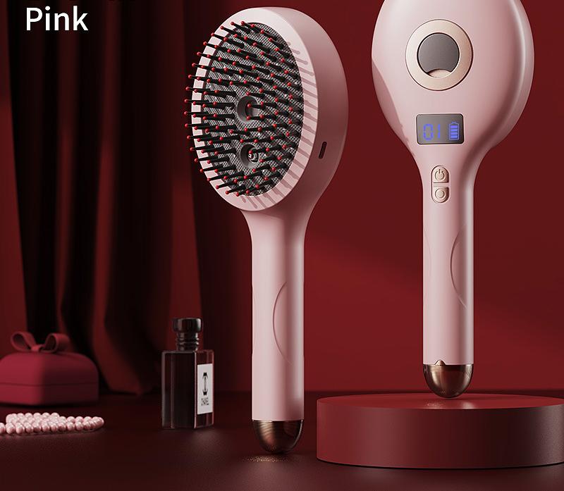 Scalp Care Massage Comb | Pink | 4-in-1 SPA | Red Light | Nano Steam | USB-C Rechargeable