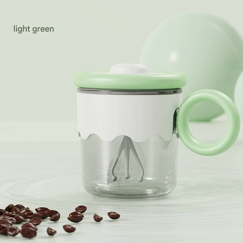 Self-Stirring Coffee Mug 400ml | Automatic USB-C Rechargeable | 5000RPM Trident Stirring Rod | Green