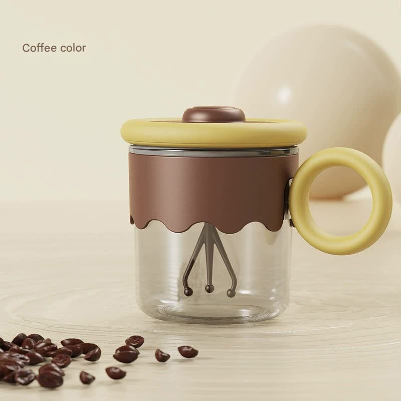 Self-Stirring Coffee Mug 400ml | Automatic USB-C Rechargeable | 5000RPM Trident Stirring Rod | Coffee