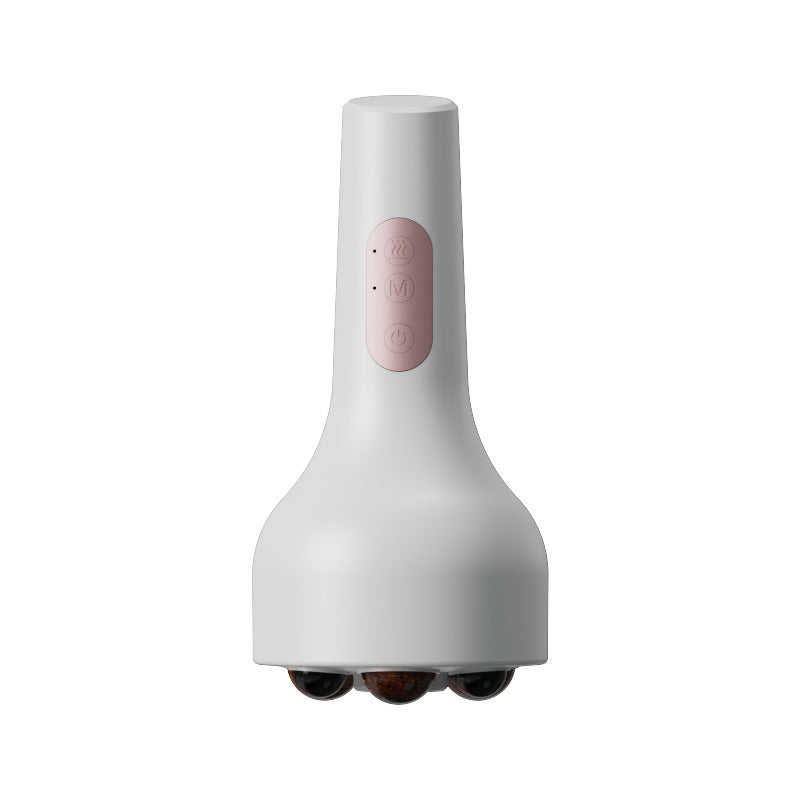 Smokeless Moxibustion & Massage Device | White | Hot Compress | Red Light Therapy | Rechargeable