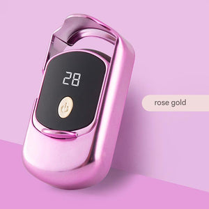 Electric Heated Eyelash Curler | 55°C Constant Temp | LED Display | Rechargeable | Gentle Curl | Rose Gold