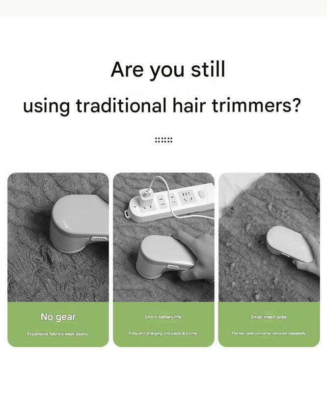 Electric Lint Remover | Upgraded 6-Blade with LED Display | USB-C Fast Charge | 2-in-1 Sticky Roller | White