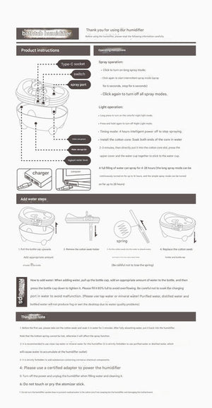 Bathtub Humidifier | Adorable USB-C Cool Mist Maker with Colour Night Light | Green Dragon