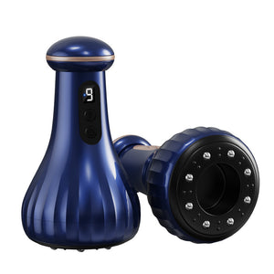 Electric Cupping & Gua Sha Massager | 9 Heat & Suction Levels | Red Light Therapy | USB-C Rechargeable | Blue